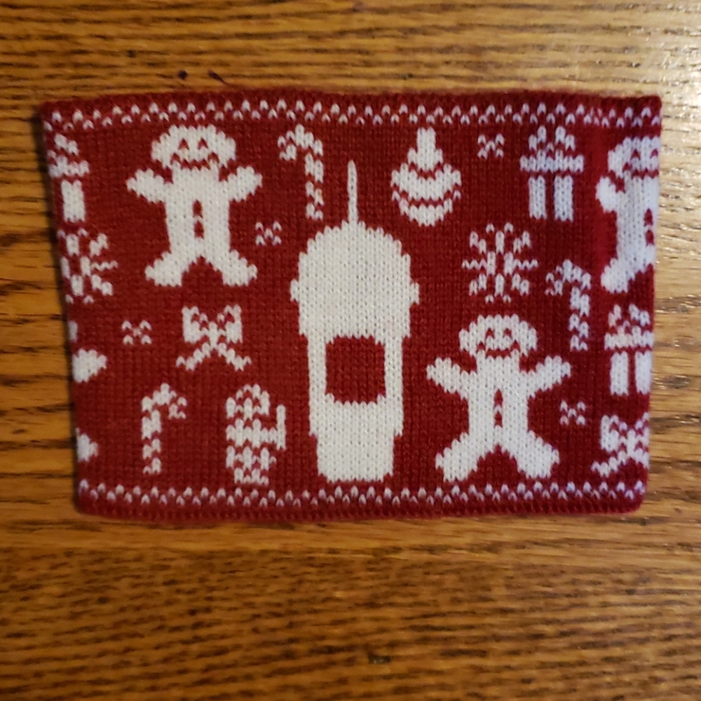 Starbucks, Ugly Sweater Frappuccino Red Sleeve